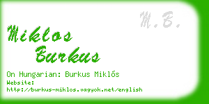 miklos burkus business card