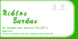 miklos burkus business card